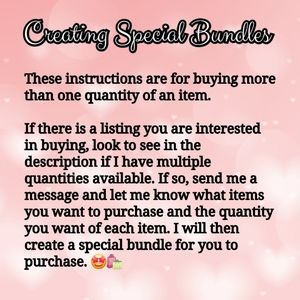 Creating Special Bundles ✨️